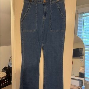 Knox Rose Dark Blue Flare Jeans